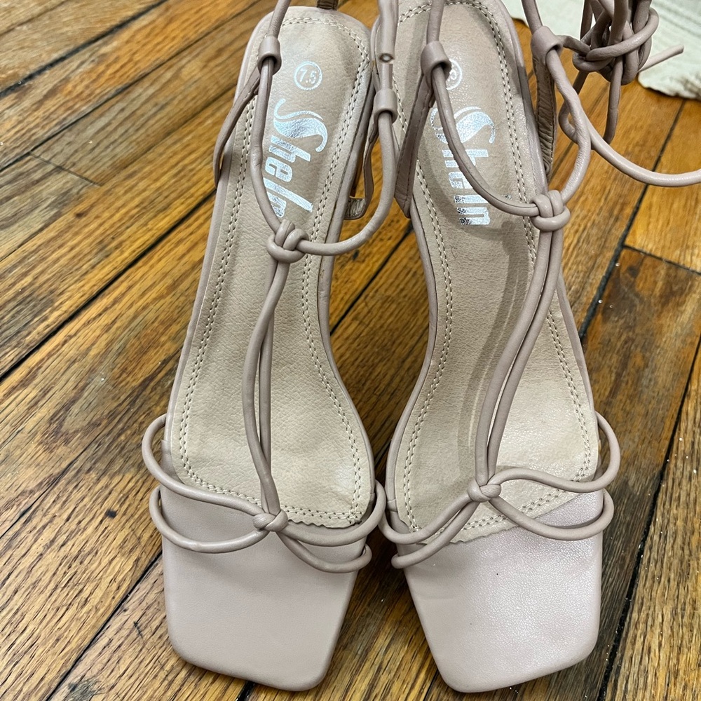 SHEIN Nude Strappy Heels